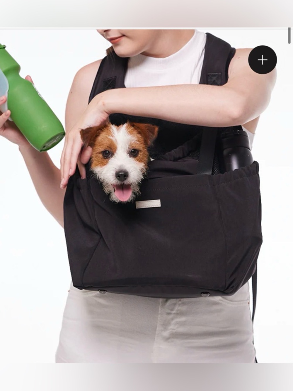 Pups and Bubs Pet Carrier Front & Backpack Black